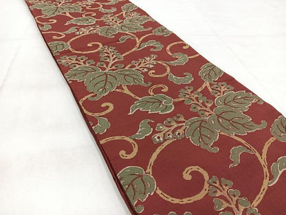 平和屋着物◎六通柄袋帯 桐唐草文 正絹 逸品 BAAW8937yc