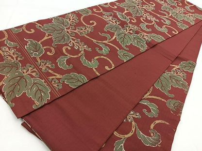 平和屋着物◎六通柄袋帯 桐唐草文 正絹 逸品 BAAW8937yc