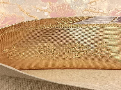 平和屋着物◎六通柄袋帯 古典絵巻 金糸 正絹 逸品 BAAW8971yc