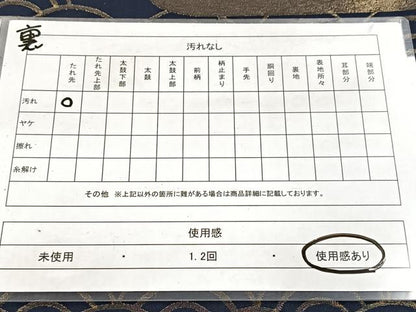 平和屋着物◎両面 全通柄袋帯 エ霞青海波文 金糸 正絹 逸品 BAAW8987yc