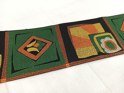平和屋着物◎八寸名古屋帯　花鳥文　黒地　正絹　逸品　BAAW8997yc
