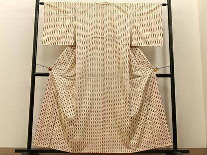 平和屋着物■本場染大島紬 十字絣 正絹 逸品 BAAW9004hj