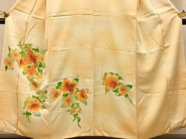 平和屋着物■訪問着 刺繍 草花文 暈し染め 金彩 やまと誂製 正絹 逸品 BAAW9014hj