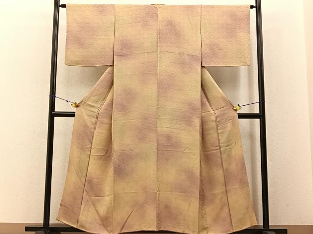 平和屋着物■上質な小紋 青海波地紋 暈し染め 正絹 逸品 BAAW9026hj