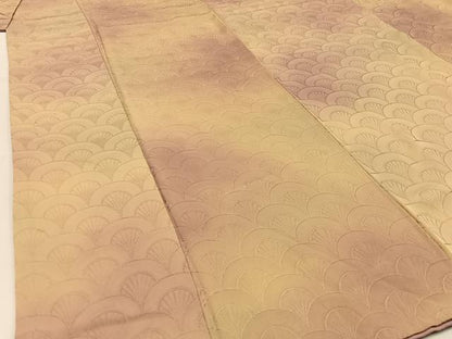 平和屋着物■上質な小紋 青海波地紋 暈し染め 正絹 逸品 BAAW9026hj