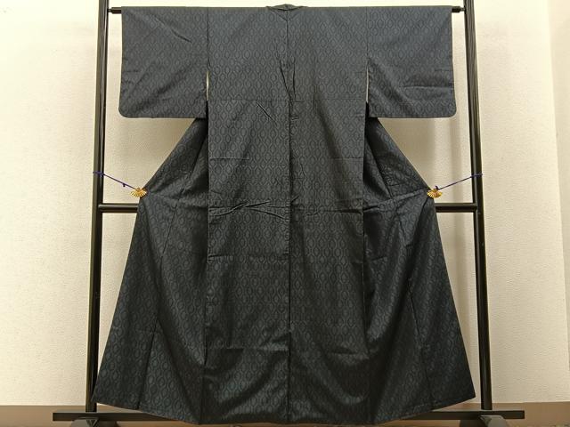 平和屋着物■本場大島紬　亀甲文様　高島屋扱い　正絹　逸品　BAAW9039hj