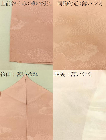 平和屋着物■上質な色無地 冊子花地紋 虹色 正絹 逸品 BAAW9044hj