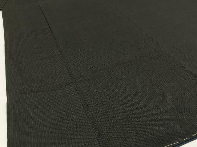 平和屋着物■男性　紬　格子柄　正絹　逸品　未使用　BAAW9045hj
