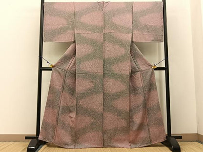 平和屋着物■上質な小紋 霞文 たたき染め 正絹 逸品 未使用 BAAW9048hj