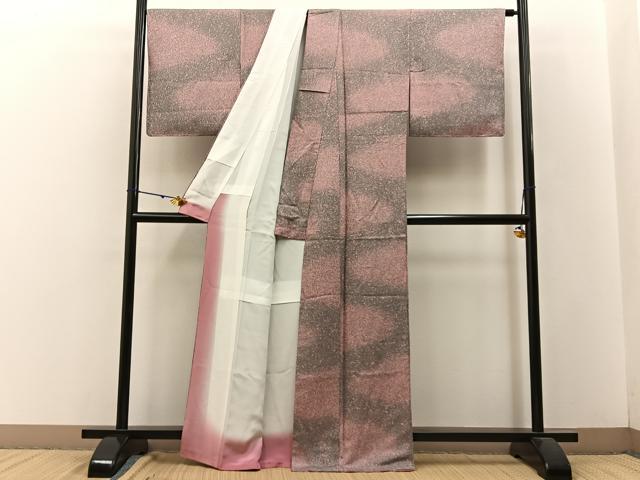 平和屋着物■上質な小紋 霞文 たたき染め 正絹 逸品 未使用 BAAW9048hj