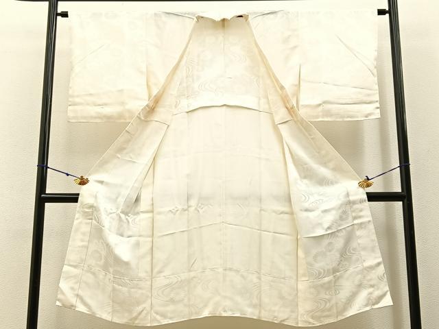 平和屋着物■長襦袢　無双仕立て　流水菊地紋　正絹　逸品　BAAW9061hj