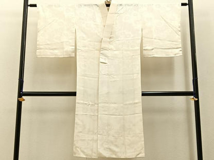 平和屋着物■長襦袢　無双仕立て　流水菊地紋　正絹　逸品　BAAW9061hj