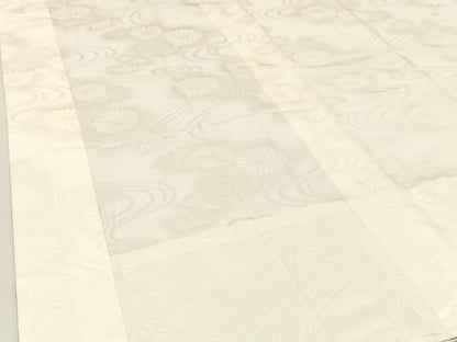 平和屋着物■長襦袢　無双仕立て　流水菊地紋　正絹　逸品　BAAW9061hj