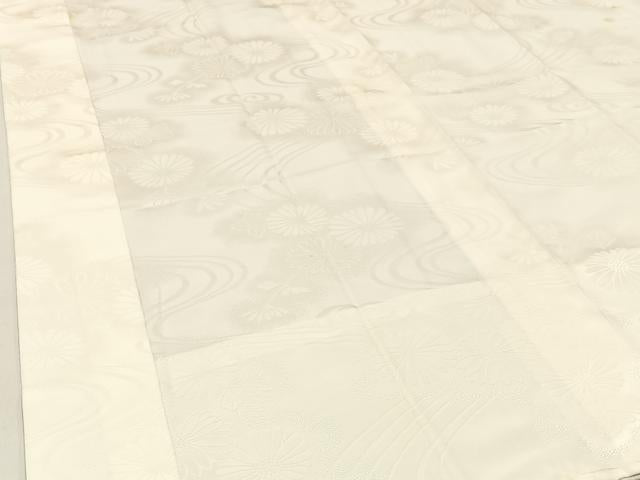 平和屋着物■長襦袢　無双仕立て　流水菊地紋　正絹　逸品　BAAW9061hj