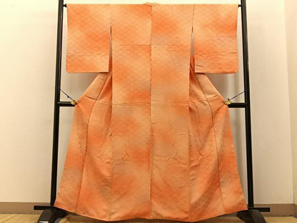 平和屋着物■上質な小紋 青海波地紋 暈し染め 正絹 逸品 BAAW9065hj