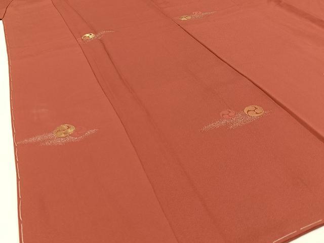 平和屋着物■上質な小紋 寿光織 三つ巴 金銀糸 正絹 逸品 未使用 BAAW9068hj