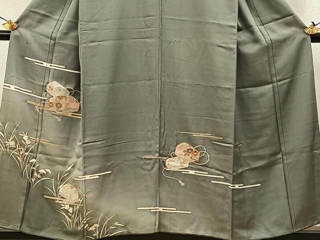 平和屋着物■訪問着 文箱花文 暈し染め 金彩 正絹 逸品 BAAW9093hj