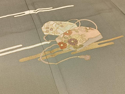 平和屋着物■訪問着 文箱花文 暈し染め 金彩 正絹 逸品 BAAW9093hj