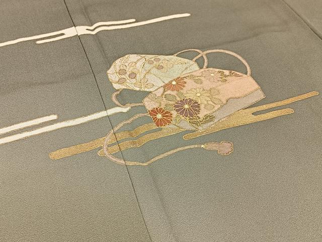平和屋着物■訪問着 文箱花文 暈し染め 金彩 正絹 逸品 BAAW9093hj