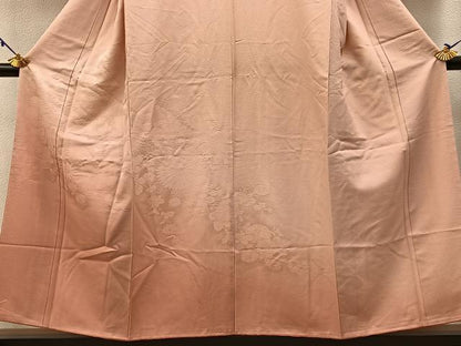 平和屋着物■訪問着 花地紋 暈し染め 反端付き 正絹 逸品 BAAW9098hj