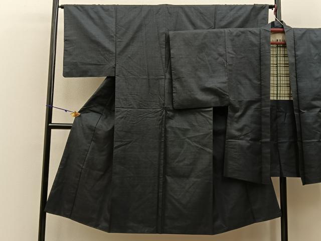 平和屋着物■男性 本場大島紬 アンサンブル 100亀甲 総詰め 反端付き 正絹 逸品 BAAW9109hj