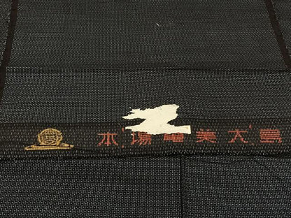 平和屋着物■男性 本場大島紬 アンサンブル 100亀甲 総詰め 反端付き 正絹 逸品 BAAW9109hj
