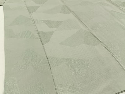 平和屋着物■上質な色無地 切嵌有職地紋 柳鼠色 反端付き 正絹 逸品 BAAW9125hj