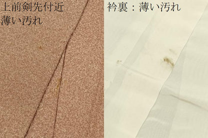 平和屋着物■上質な小紋 作家物 霞文 たたき染め 正絹 逸品 BAAW9134hj