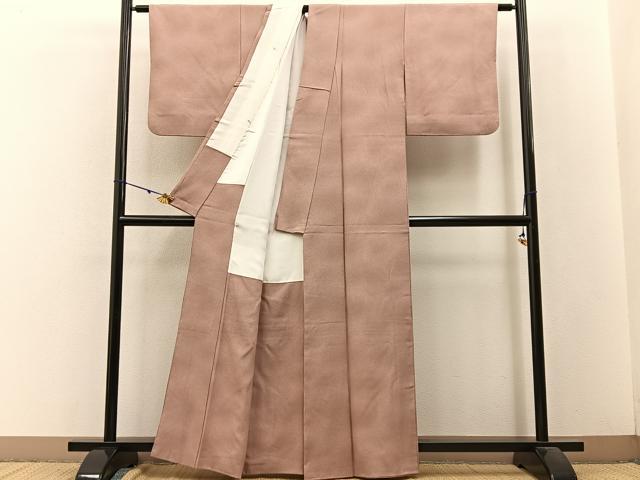 平和屋着物■上質な小紋 作家物 霞文 たたき染め 正絹 逸品 BAAW9134hj
