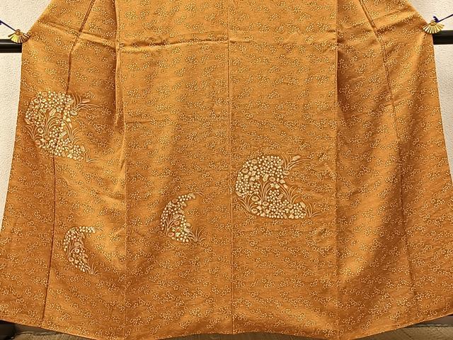平和屋着物■訪問着　刺繍　草花文　正絹　逸品　BAAW9141hj