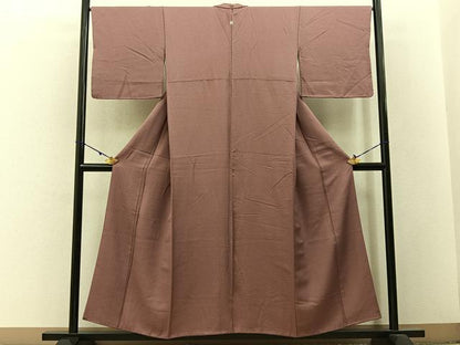 平和屋着物■上質な色無地　紋意匠　鴇浅葱色　正絹　逸品　BAAW9149hj