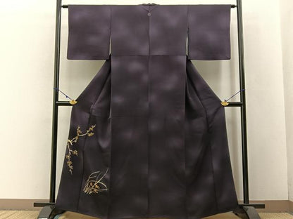 平和屋着物■訪問着 手描き 枝花文 暈し染め 金彩 正絹 逸品 BAAW9166hj
