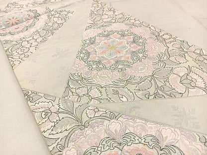 平和屋着物◎六通柄袋帯　唐織　宝相華　金銀糸　正絹　逸品　BAAW9183hj