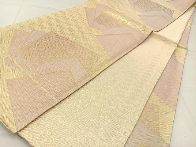 平和屋着物◎佐賀錦 全通柄袋帯 色紙重ね文 金糸 正絹 逸品 BAAW9191hj