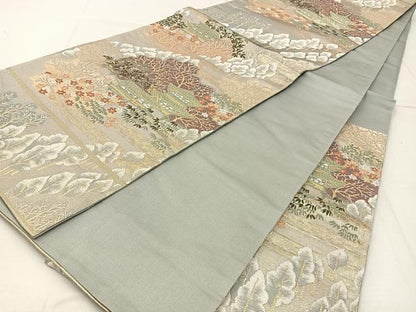 平和屋着物◎六通柄袋帯 唐織 京百景 洛東 金銀糸 正絹 逸品 BAAW9205hj