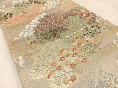 平和屋着物◎六通柄袋帯 唐織 京百景 洛東 金銀糸 正絹 逸品 BAAW9205hj