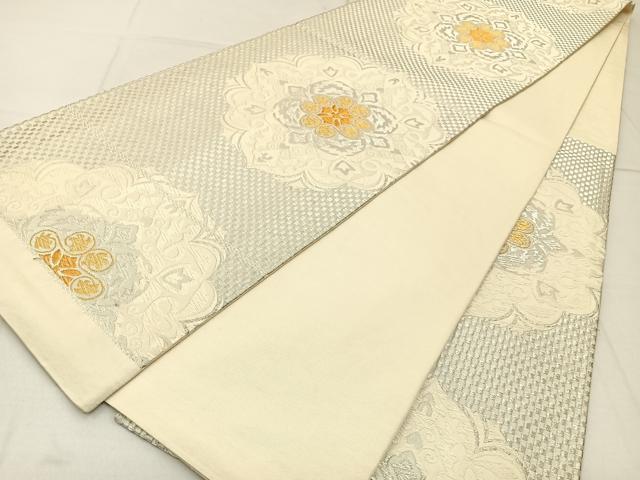 平和屋着物◎六通柄袋帯 唐織 宝相華 金銀糸 正絹 逸品 BAAW9206hj