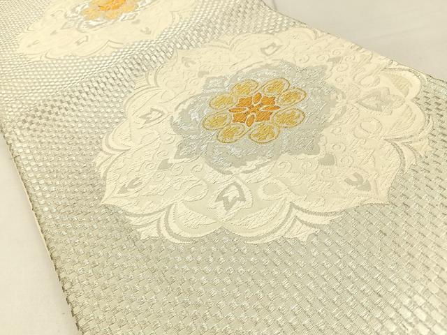 平和屋着物◎六通柄袋帯 唐織 宝相華 金銀糸 正絹 逸品 BAAW9206hj