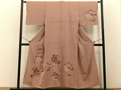平和屋着物■訪問着 ろうけつ染め 葡萄蔦の葉文 正絹 逸品 BAAW9223hj
