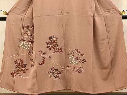 平和屋着物■訪問着 ろうけつ染め 葡萄蔦の葉文 正絹 逸品 BAAW9223hj