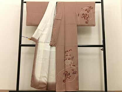 平和屋着物■訪問着 ろうけつ染め 葡萄蔦の葉文 正絹 逸品 BAAW9223hj