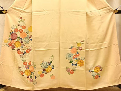 平和屋着物■訪問着 流水花文 金彩 正絹 逸品 BAAW9231hj