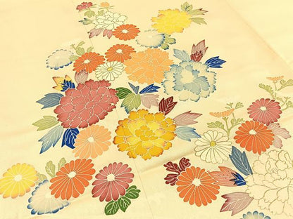 平和屋着物■訪問着 流水花文 金彩 正絹 逸品 BAAW9231hj