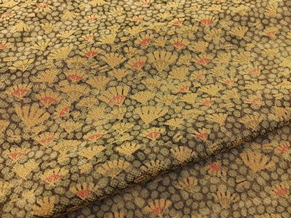 平和屋着物■上質な小紋 扇面尽くし 鬼しぼ縮緬 正絹 逸品 BAAW9246hj