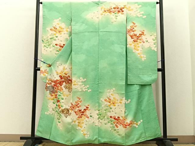 平和屋着物■豪華振袖 駒刺繍 万寿菊 暈し染め 金彩 正絹 逸品 BAAW9249hj