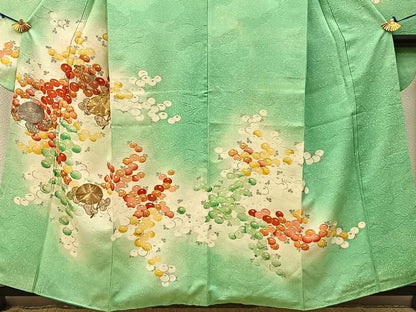 平和屋着物■豪華振袖 駒刺繍 万寿菊 暈し染め 金彩 正絹 逸品 BAAW9249hj