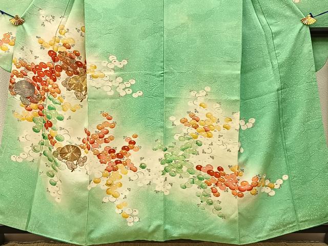 平和屋着物■豪華振袖 駒刺繍 万寿菊 暈し染め 金彩 正絹 逸品 BAAW9249hj