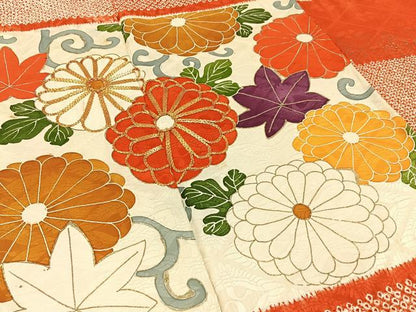 平和屋着物■豪華振袖 駒刺繍 絞り エ霞花唐草文 金彩 正絹 逸品 BAAW9252hj