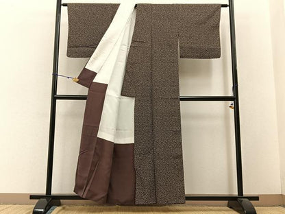 平和屋着物■江戸小紋 貝合わせ小紋柄 正絹 逸品 BAAW9255hj