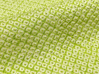平和屋着物■大変加工の良い総絞り小紋　正絹　逸品　BAAW9256hj